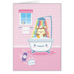Bathtime Bear Greeting Card