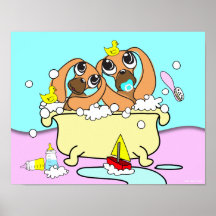 Bathtub Dachshund Puppy Poster 15