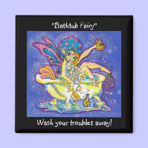 Bathtub Fairy Magnet magnets