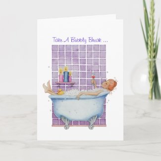 Bathtub Joy Card card