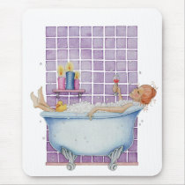 Bathtub Joy Mousepad by floatinglemons Bathtub Joy Mousepad