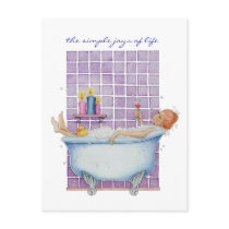 Bathtub Joy Postcard