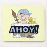 Bathtub Pirates - Brunette Boy Tshirts and Gifts Mouse Pad