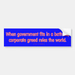 BathtubCorpGreedRules Bumper Stickers