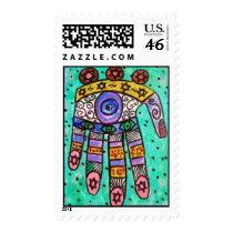 Batik Blue Sea Hamsa Stamp