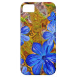 Batik Color Flow Blue Blossoms iPhone 5 Cases