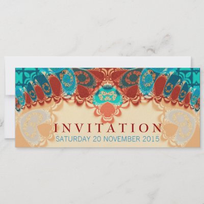 Batik Exotic Birthday / Special Occasion Invitatio invitation