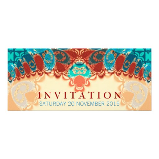 Batik Exotic Birthday / Special Occasion Invitatio Custom Announcements (front side)