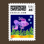 Batik Fishy Postage Stamp