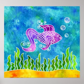 Batik Fishy Print print