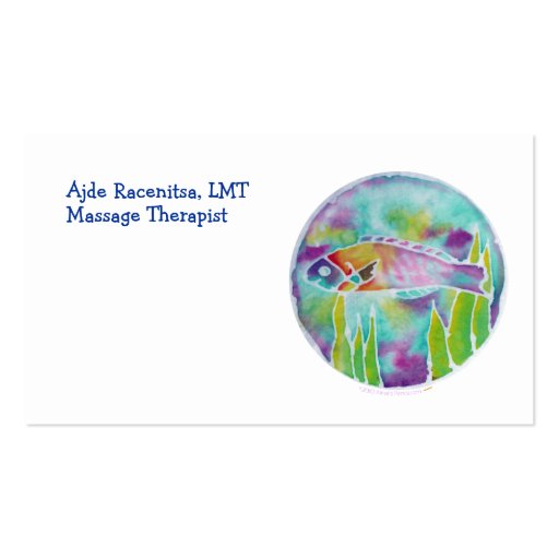 Batik Hinalea Hawaiian Wrasse Fish Batik Art Business Card Templates