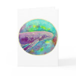 Batik Humpback Whale Art Greeting Card