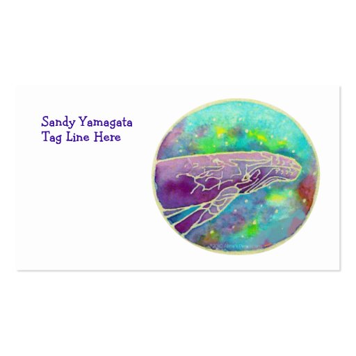 Batik Humpback Whale Art Environmental Business Card