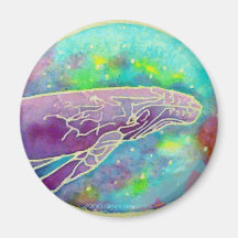 Batik Humpback Whale Art Refrigerator Magnets
