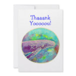 Batik Humpback Whale Art Thank You Cards Template Custom Invite