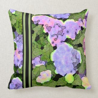Batik Hydrangeas (20x20 inch Throw Pillow)