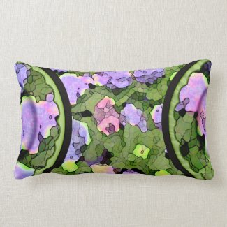 Batik Hydrangeas (21x13 inch Lumbar Pillow)