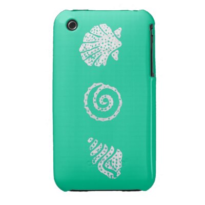 Batik Sea Shells iPhone3 "Barely There" Casemate Iphone 3 Cover by debinSC