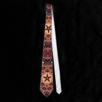Batik Star Choc Earth Pattern Tie ties