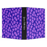 Batik Style Floral (1in) Lilac and Blue Binder