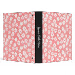 Batik Style Floral (1in) Soft Pink and White Binder