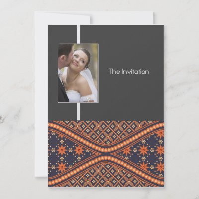 Batik Style Wedding Invitation Card by azamzaki