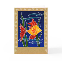 Batiqued Fish cards