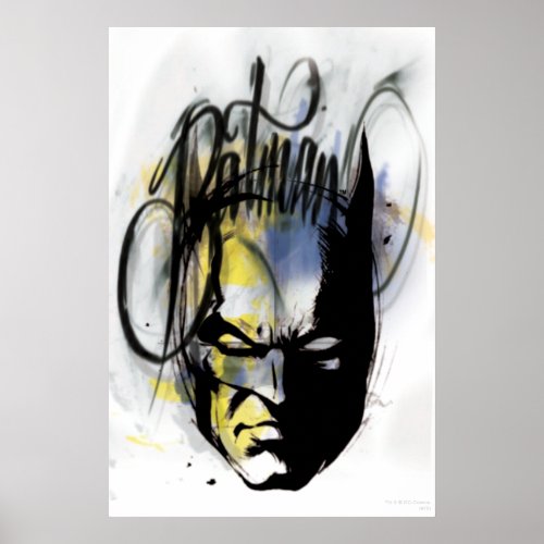 Batman Airbrush Portrait Poster