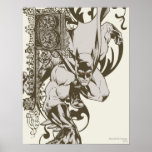 Batman and Decorated Letter B Poster