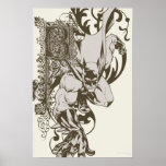 Batman and Decorated Letter B posters