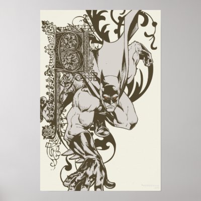 Batman and Decorated Letter B Posters by batman
