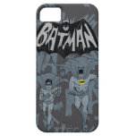 Batman And Robin With Logo Distressed Graphic iPhone 5 Case