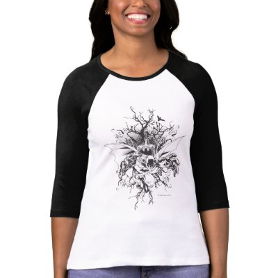 Batman and tree design t-shirts