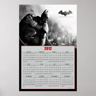 Batman Archam City 2012 Calendar Poster