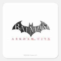 Batman Arkham City Logo Square Sticker