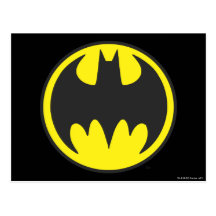 Batman Bat Logo Circle Post Card