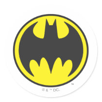 Batman Bat Logo Circle Stickers