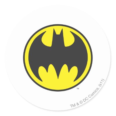 Batman Bat Logo Circle Stickers