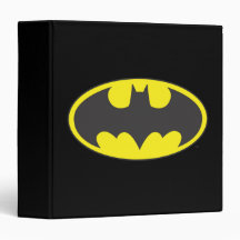 Batman Bat Logo Oval 3 Ring Binder