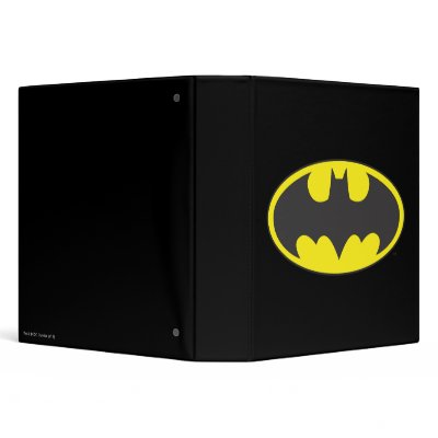 Batman Bat Logo Oval 3 Ring Binder by batman