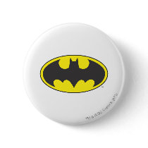 Batman Bat Logo Oval Pinback Button