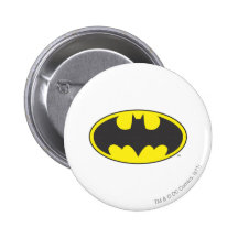 Batman Bat Logo Oval Pinback Button