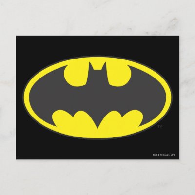 Batman Bat Logo Oval postcards