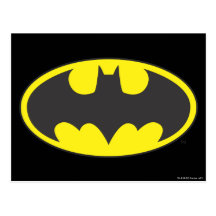 Batman Bat Logo Oval Postcards