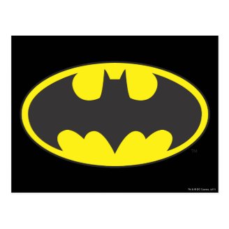 Batman Bat Logo Oval Postcards