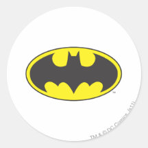 Batman Bat Logo Oval Round Stickers