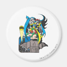Batman/Batgirl/Robin Fridge Magnet
