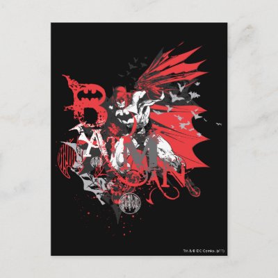 Batman Black and Gray postcards