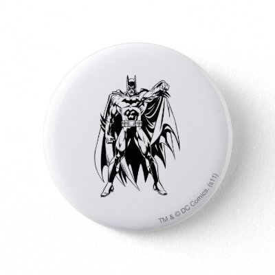 Batman Black and White Front buttons