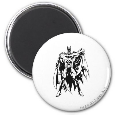 Batman Black and White Front magnets